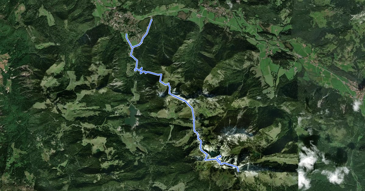 Маршрут Wanderweg 642 - Spitzingsee на спутниковом снимке