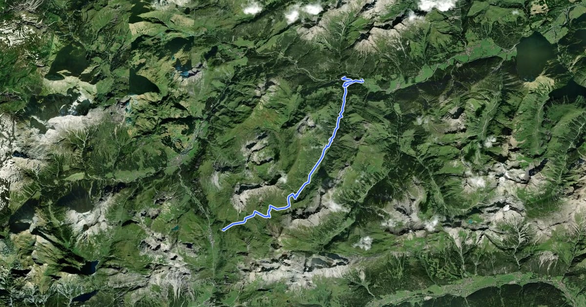 Маршрут Wanderweg 643 на спутниковом снимке