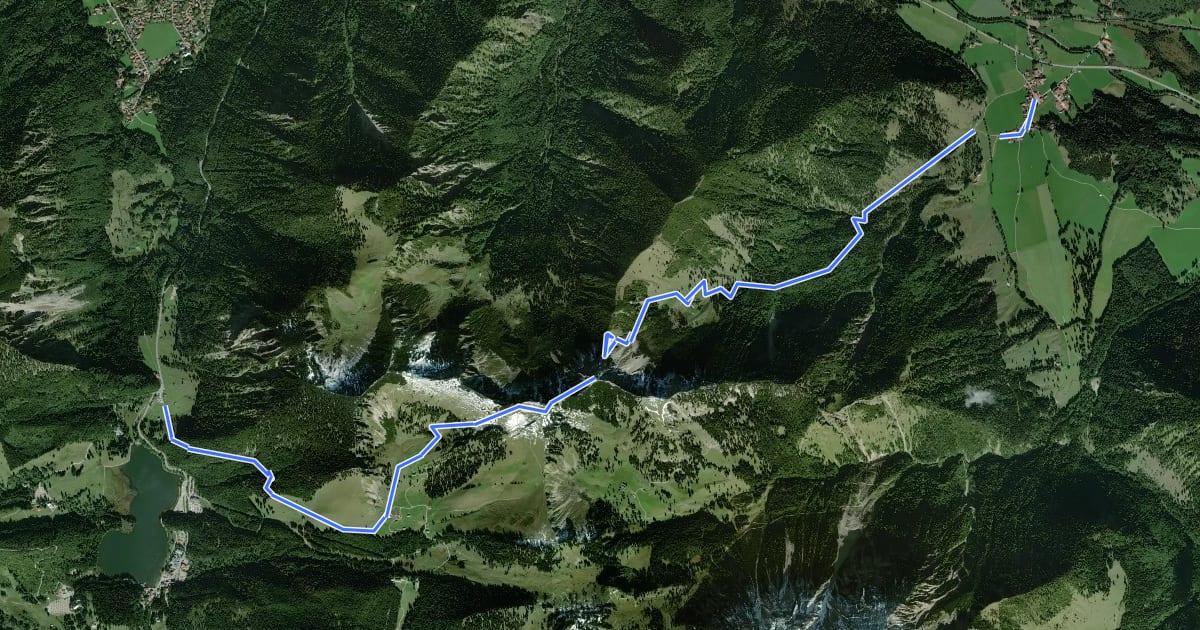 Маршрут Wanderweg 643 - Spitzingsee на спутниковом снимке