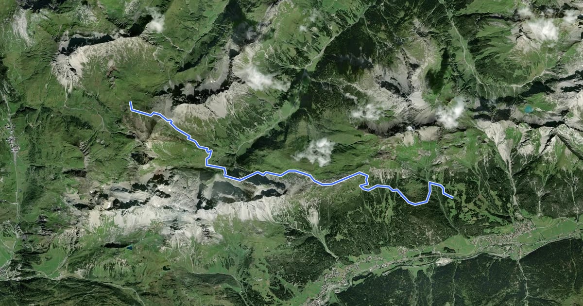 Маршрут Wanderweg 644 на спутниковом снимке