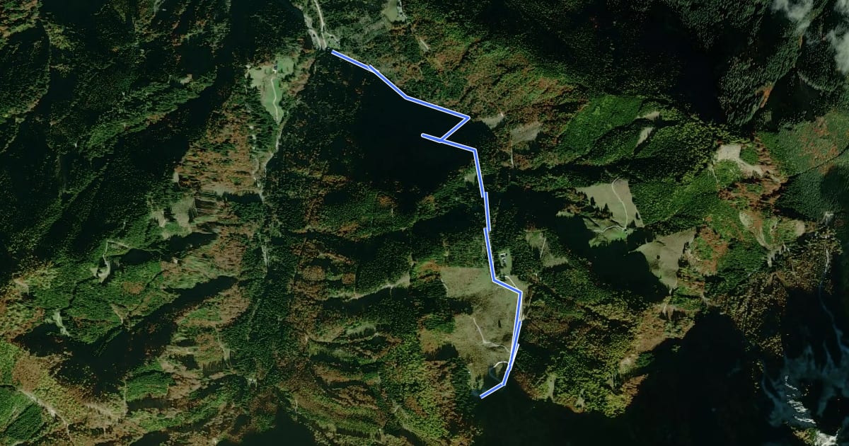 Маршрут Wanderweg 644 на спутниковом снимке