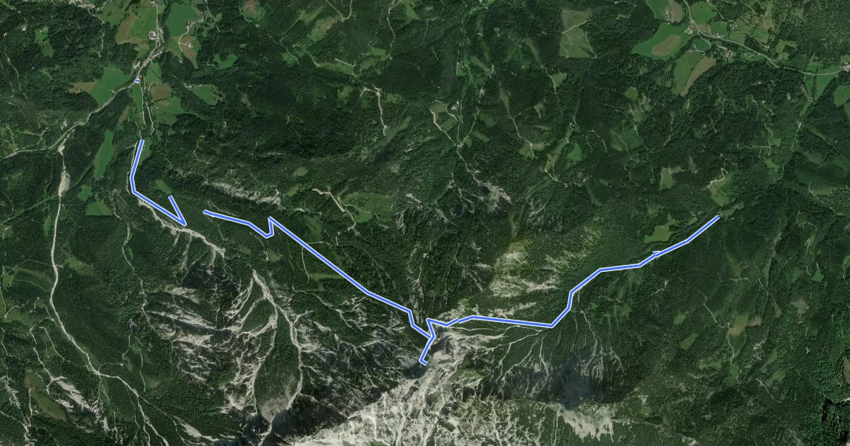 Маршрут Wanderweg 644 на спутниковом снимке