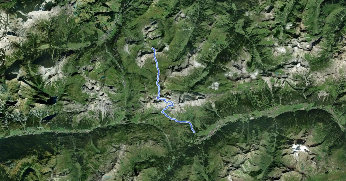 Маршрут Wanderweg 645 на спутниковом снимке
