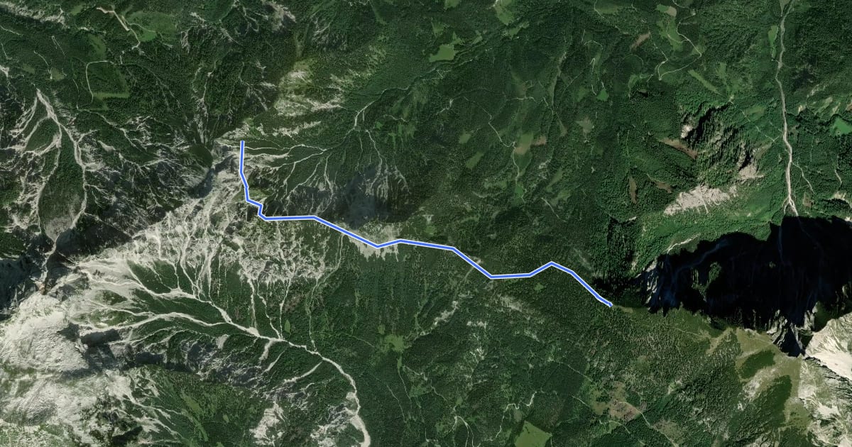 Маршрут Wanderweg 645 на спутниковом снимке