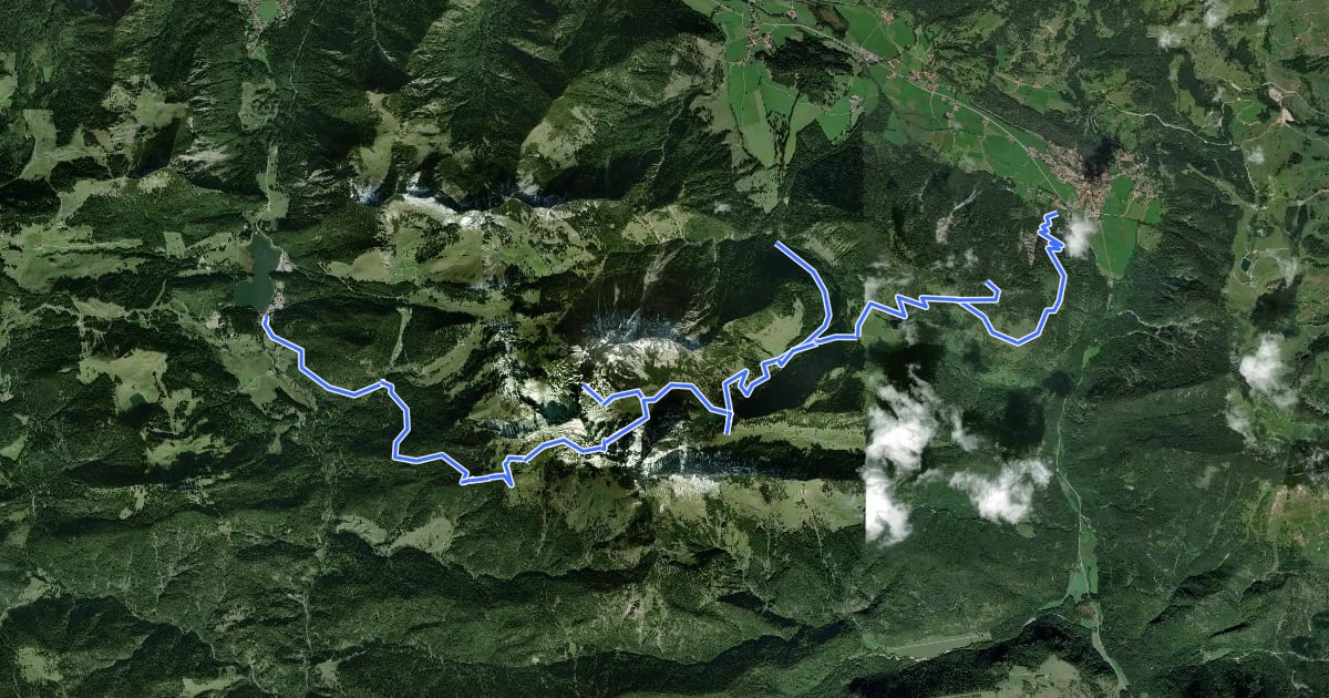 Маршрут Wanderweg 645 - Spitzingsee на спутниковом снимке
