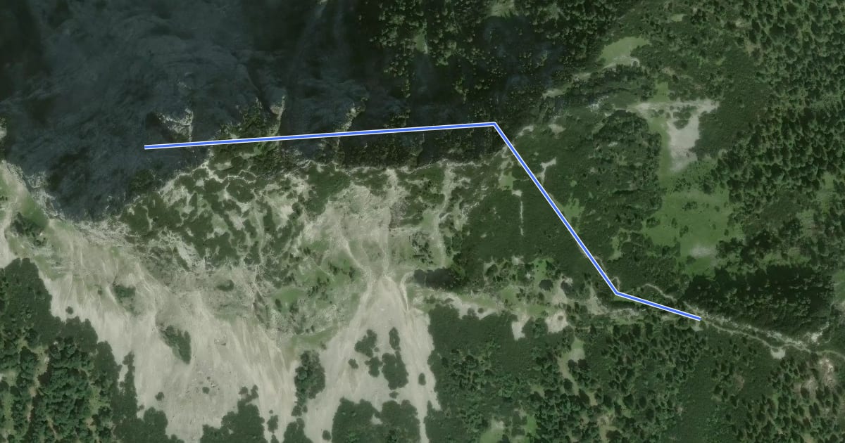 Маршрут Wanderweg 645a на спутниковом снимке