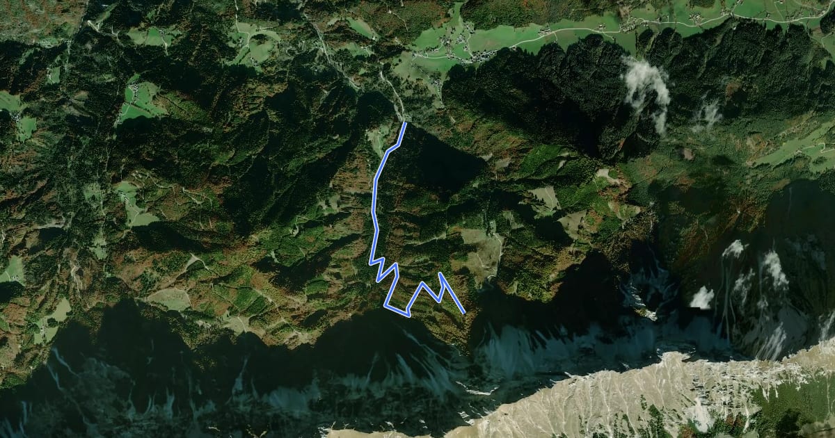 Маршрут Wanderweg 646 на спутниковом снимке