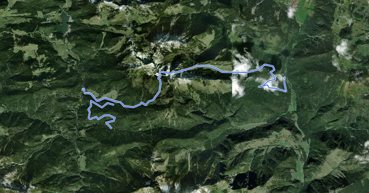 Маршрут Wanderweg 646 - Spitzingsee на спутниковом снимке