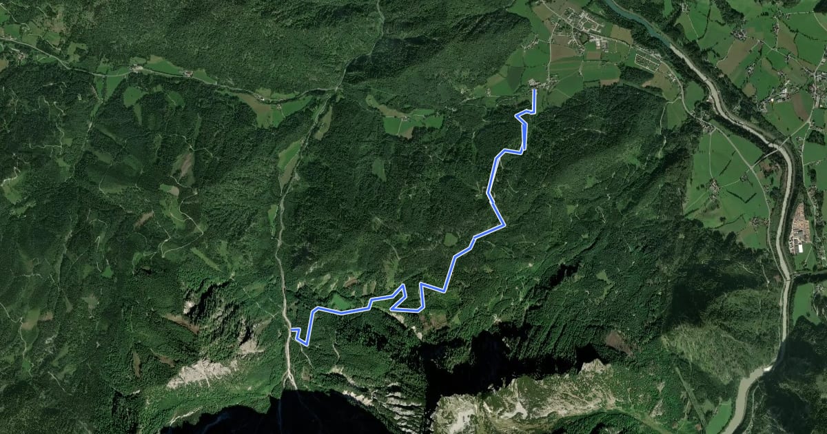 Маршрут Wanderweg 647 на спутниковом снимке
