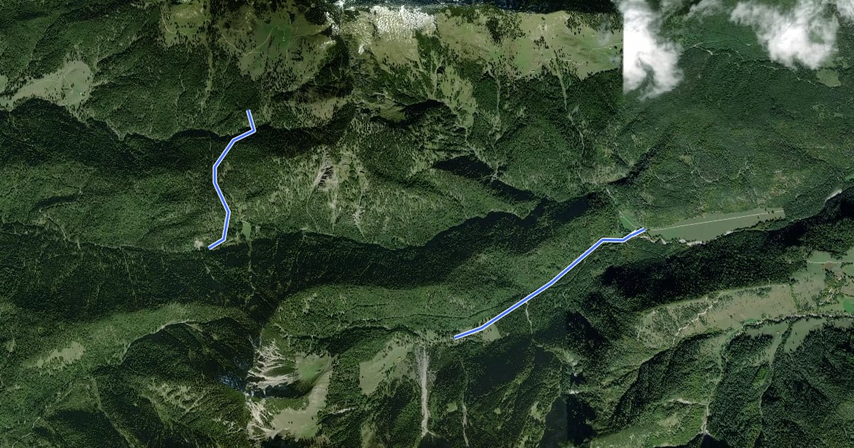 Маршрут Wanderweg 647a - Rotwand на спутниковом снимке