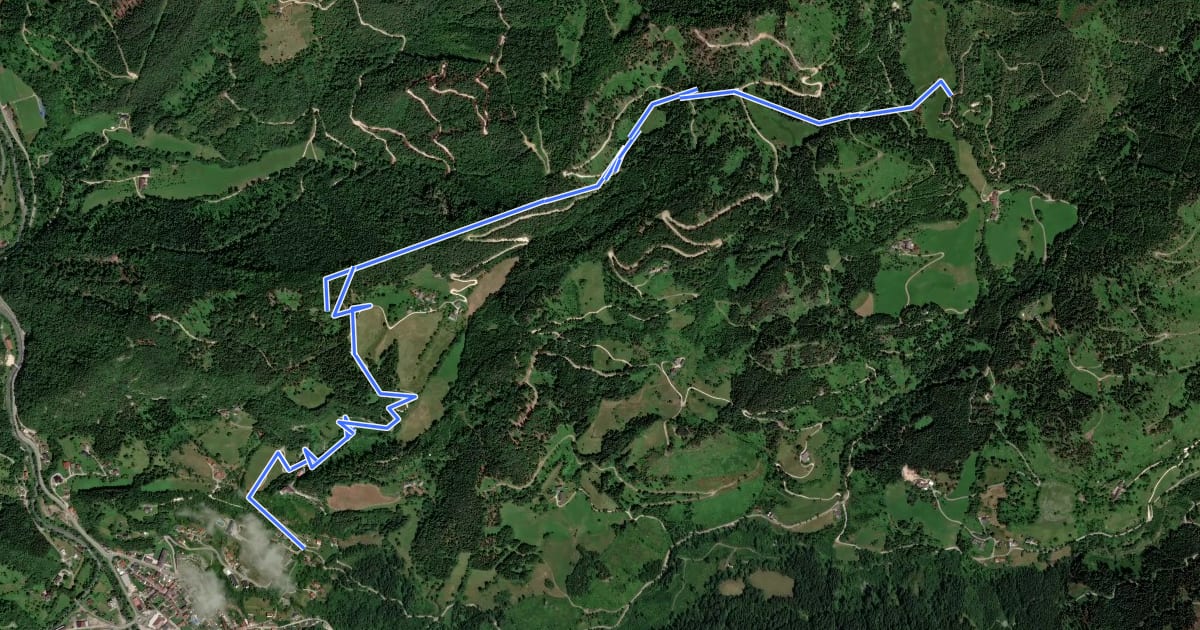 Маршрут Wanderweg 648 на спутниковом снимке