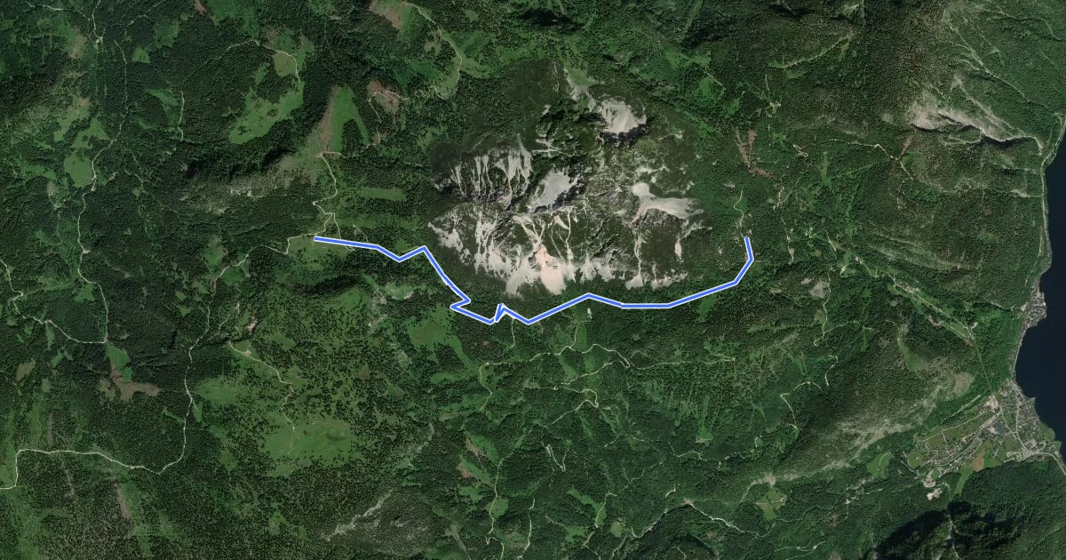 Маршрут Wanderweg 648 на спутниковом снимке