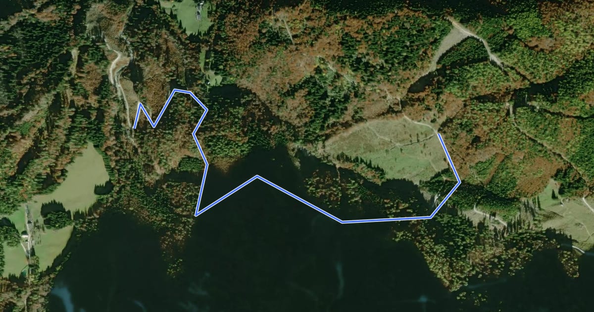 Маршрут Wanderweg 649 на спутниковом снимке