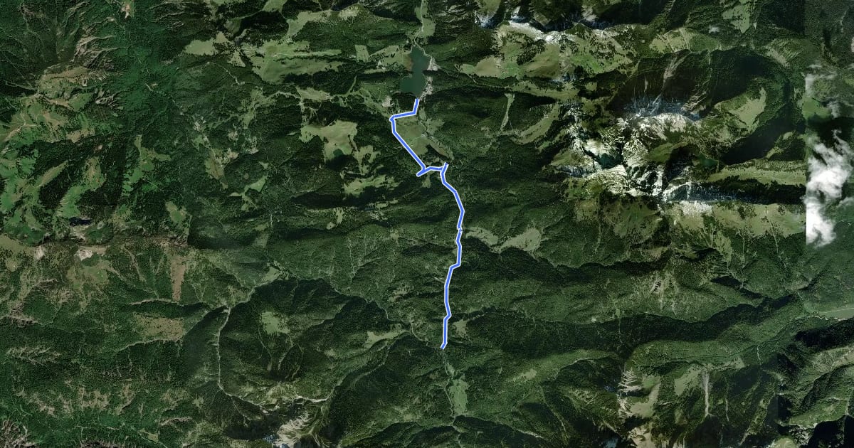 Маршрут Wanderweg 649 Forsthaus Valepp - Spitzingsee на спутниковом снимке