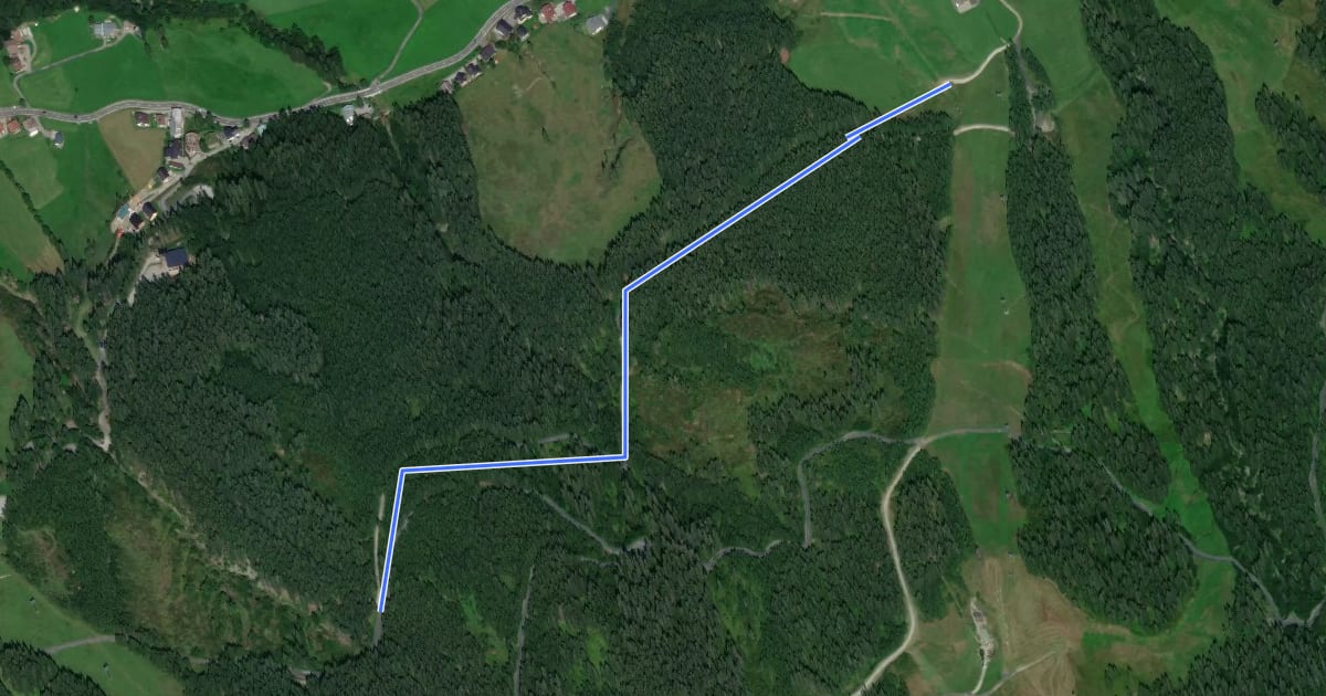 Маршрут Wanderweg 64a на спутниковом снимке
