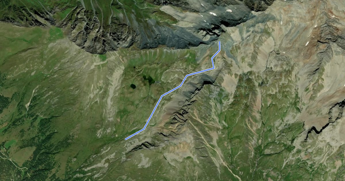 Маршрут Wanderweg 64A на спутниковом снимке