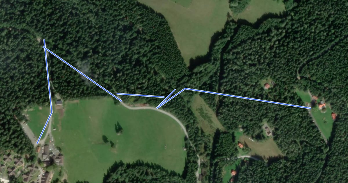 Маршрут Wanderweg 65 на спутниковом снимке