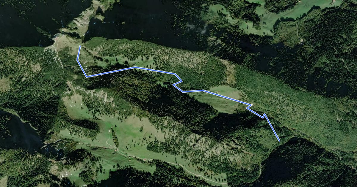 Маршрут Wanderweg 65 на спутниковом снимке