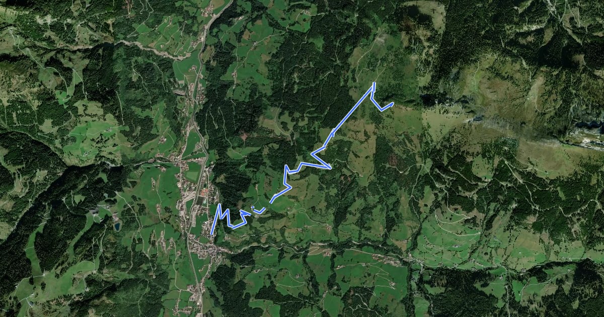 Маршрут Wanderweg 65 на спутниковом снимке
