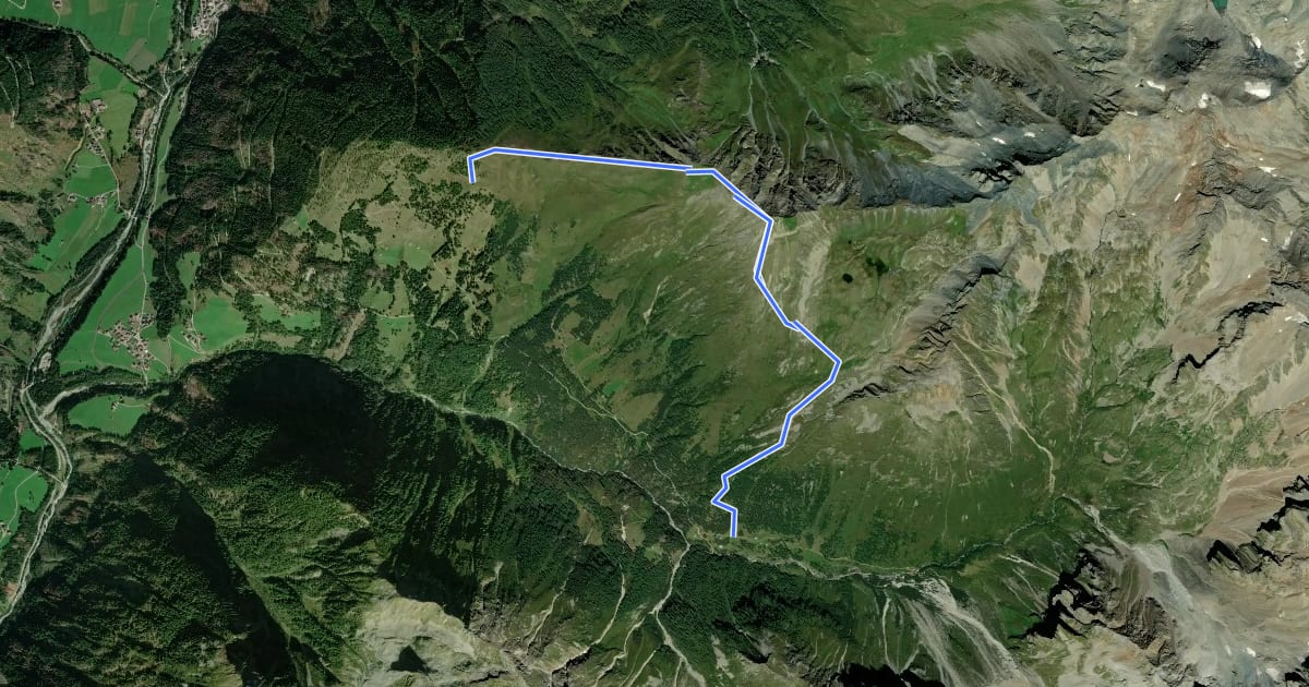Маршрут Wanderweg 65 на спутниковом снимке