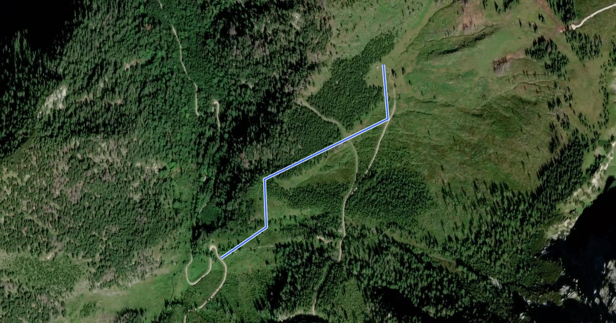 Маршрут Wanderweg 65 на спутниковом снимке