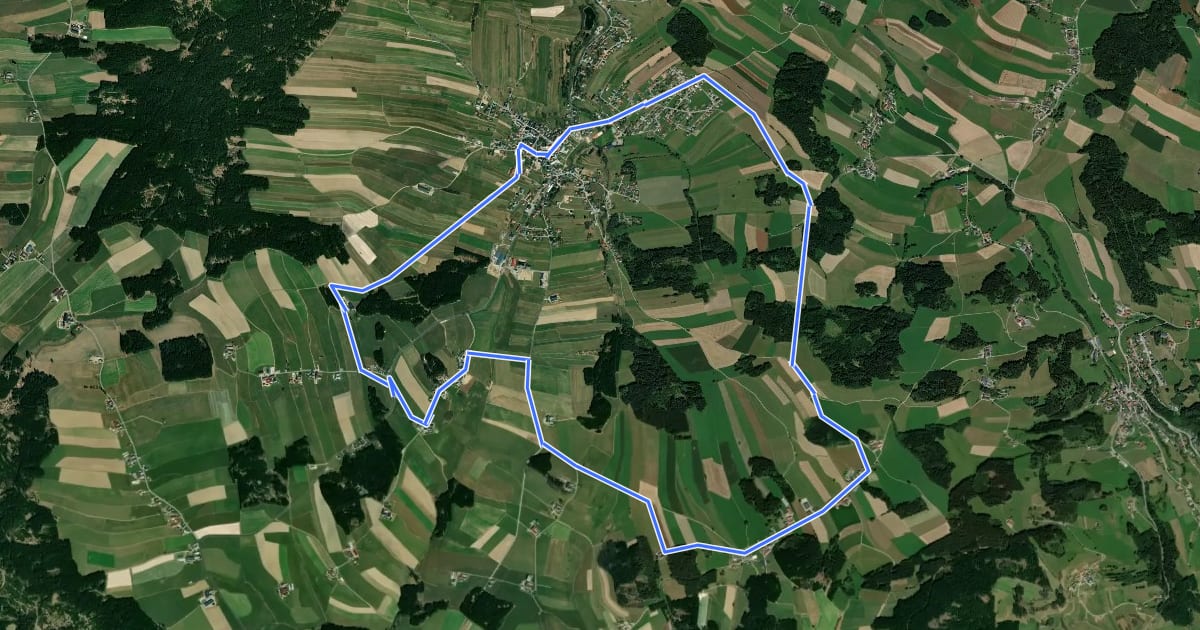 Маршрут Wanderweg 65 на спутниковом снимке