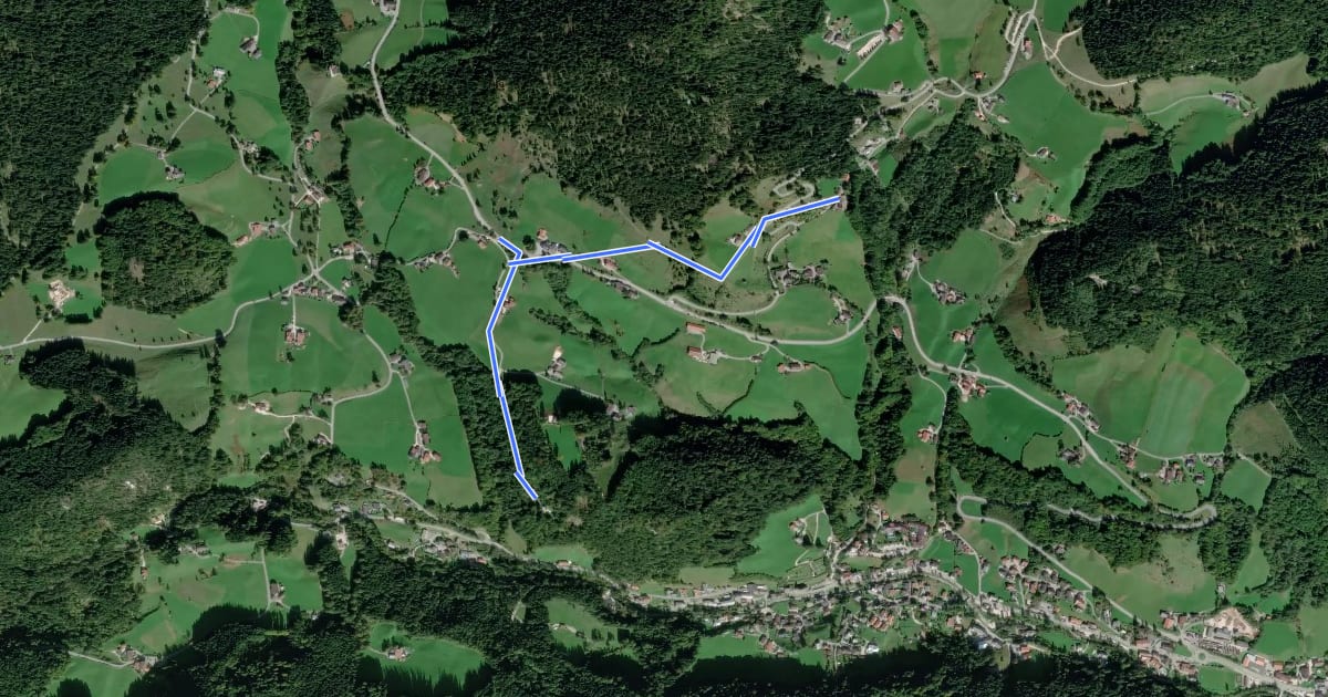 Маршрут Wanderweg 65 (Kunterweg) на спутниковом снимке