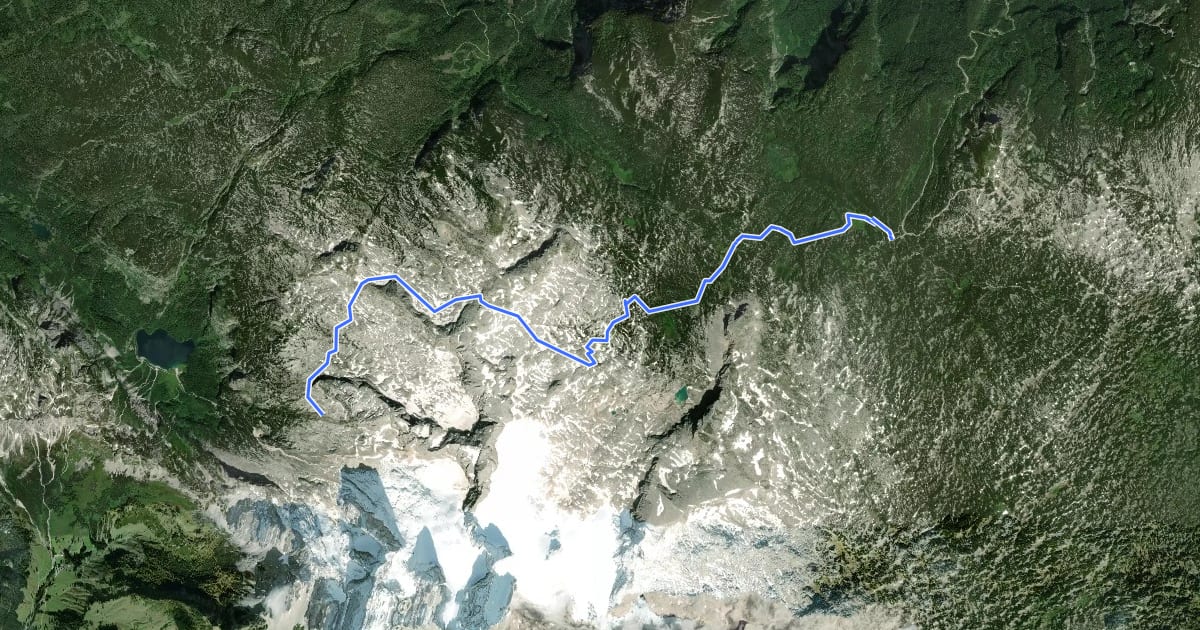 Маршрут Wanderweg 650 на спутниковом снимке