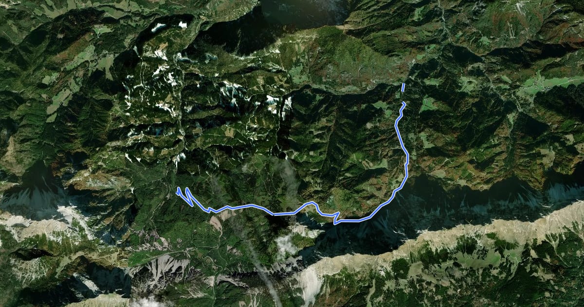Маршрут Wanderweg 650 на спутниковом снимке