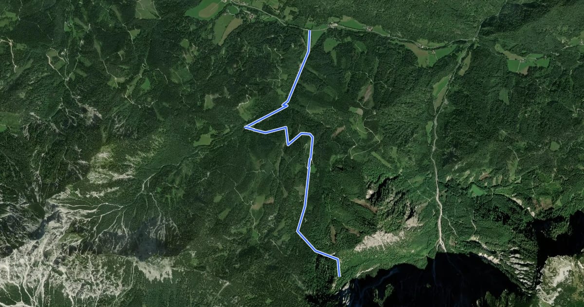 Маршрут Wanderweg 650 на спутниковом снимке