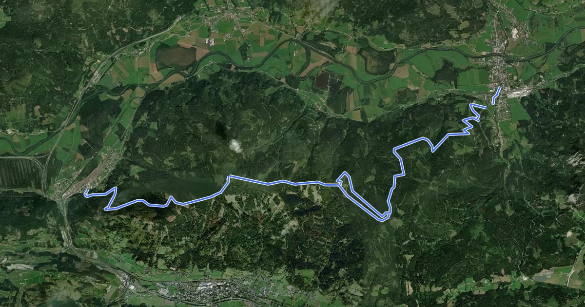 Маршрут Wanderweg 651 на спутниковом снимке