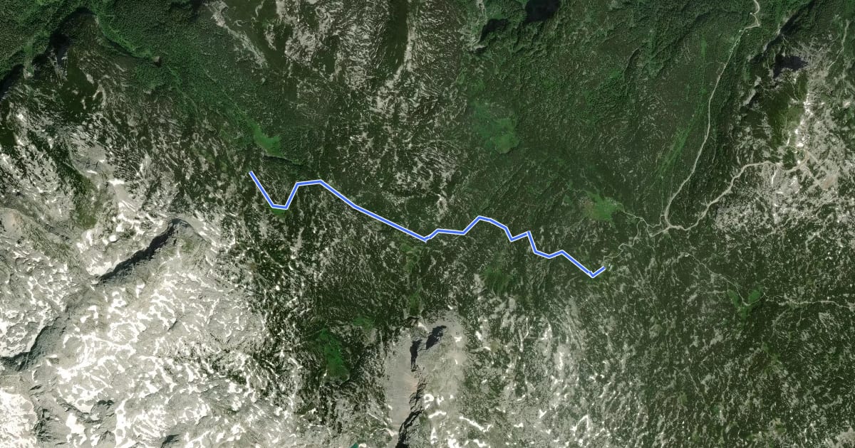 Маршрут Wanderweg 654 на спутниковом снимке