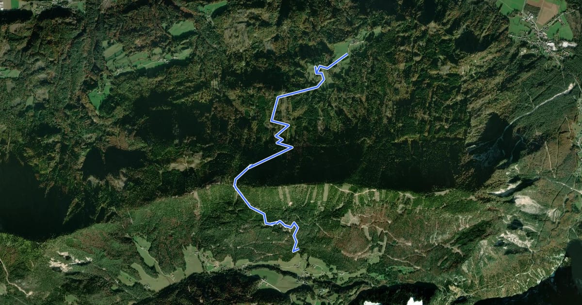 Маршрут Wanderweg 655 на спутниковом снимке