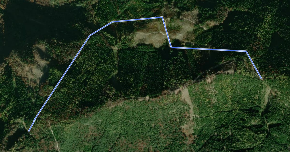 Маршрут Wanderweg 656 на спутниковом снимке