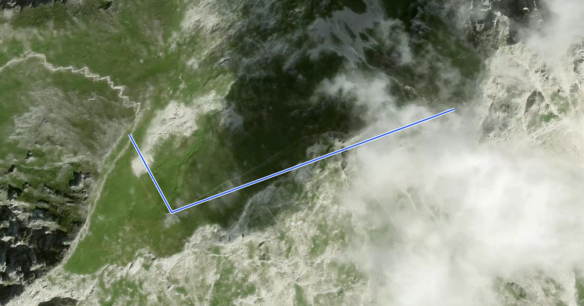 Маршрут Wanderweg 656 на спутниковом снимке
