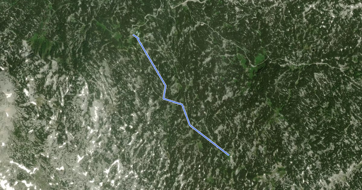 Маршрут Wanderweg 656 на спутниковом снимке
