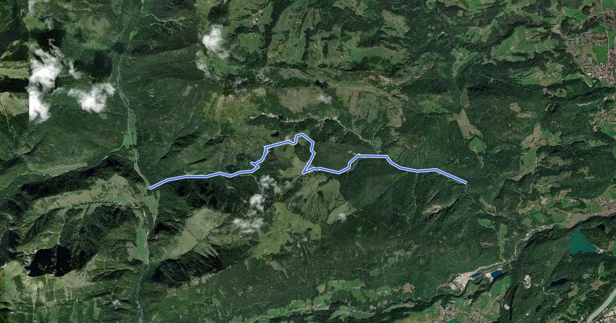 Маршрут Wanderweg 656 - Brünnstein на спутниковом снимке
