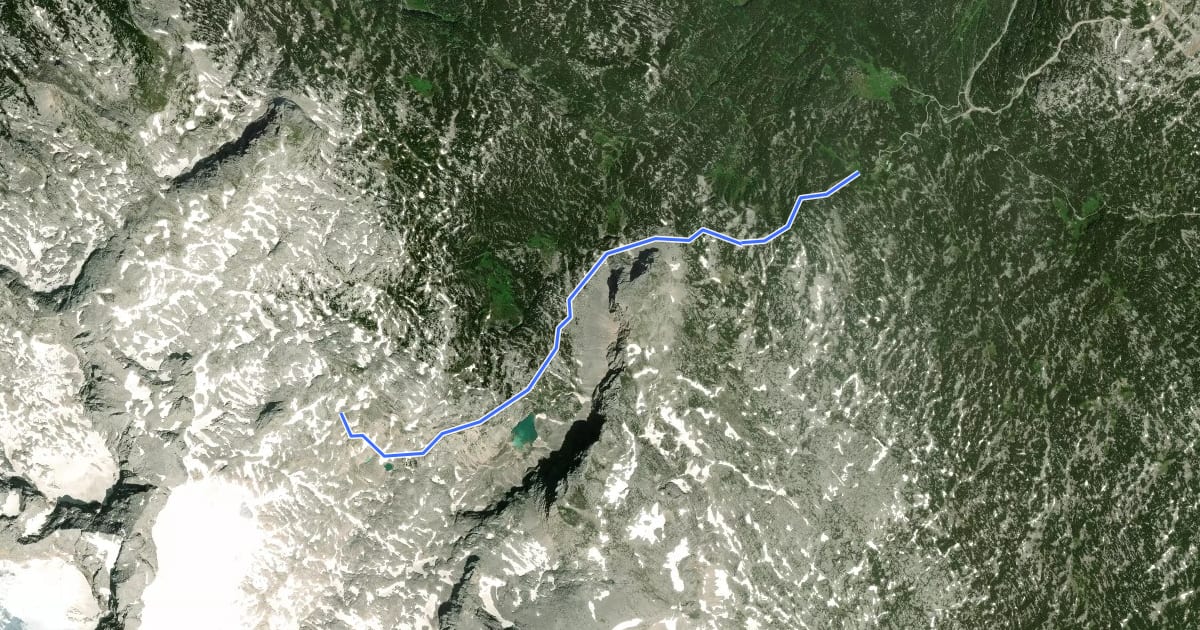 Маршрут Wanderweg 657 на спутниковом снимке