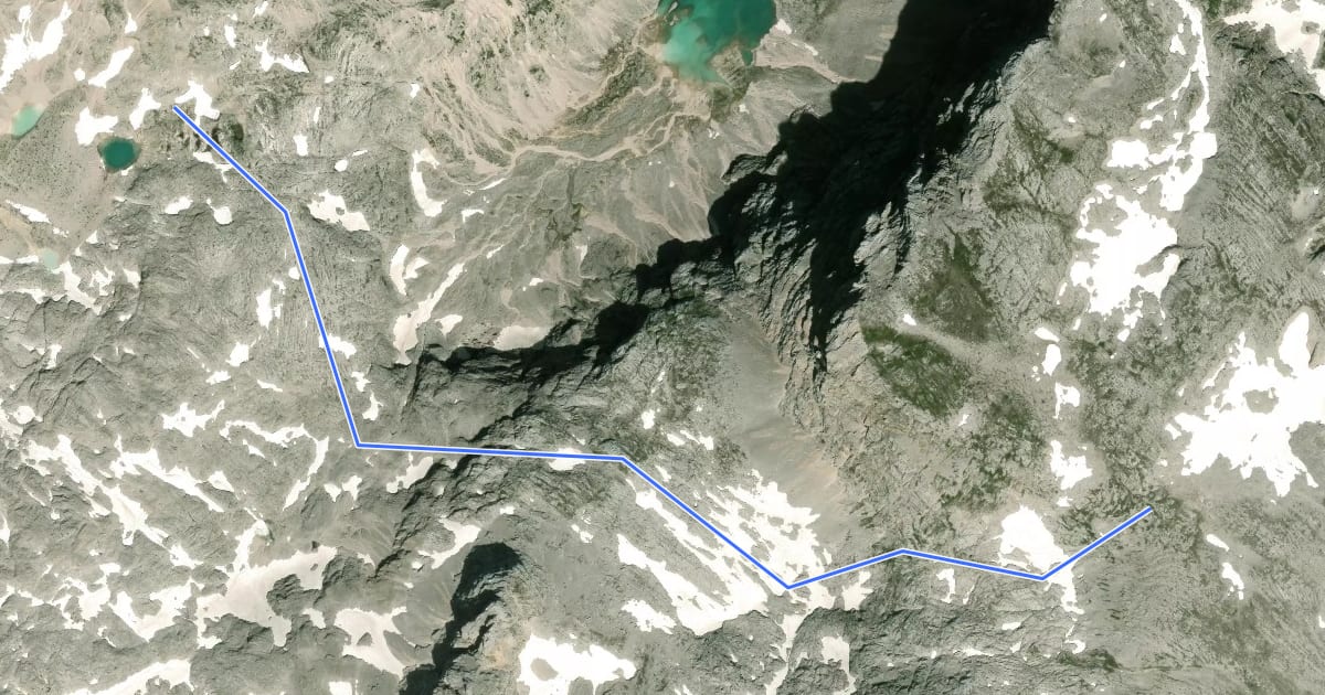 Маршрут Wanderweg 657A на спутниковом снимке
