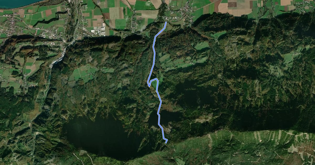 Маршрут Wanderweg 658 на спутниковом снимке
