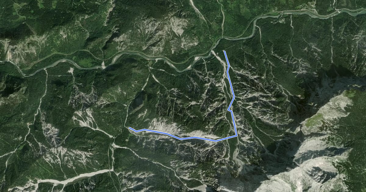 Маршрут Wanderweg 658 на спутниковом снимке