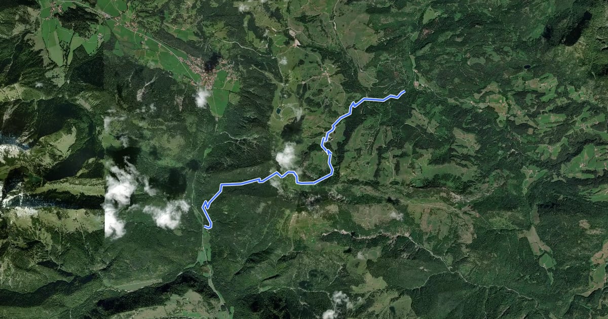Маршрут Wanderweg 658 - Brünnstein на спутниковом снимке
