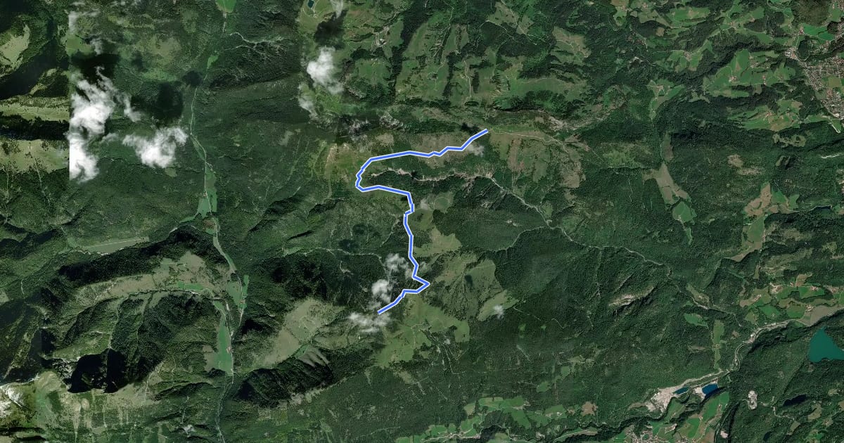 Маршрут Wanderweg 659 - Trainsjoch на спутниковом снимке