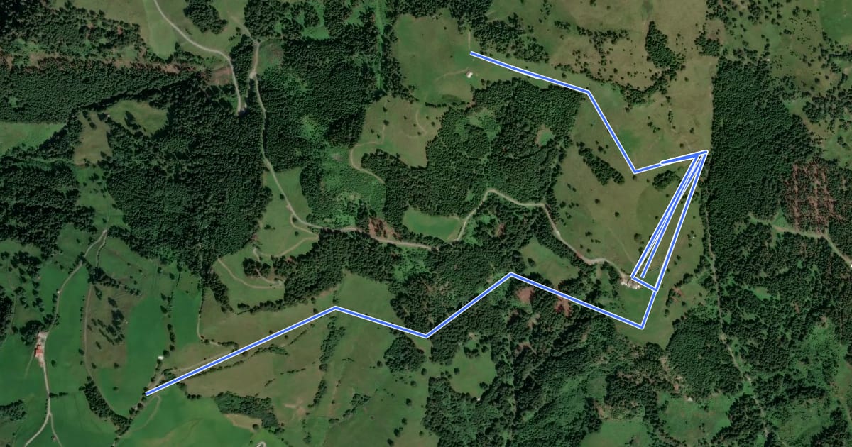 Маршрут Wanderweg 65a на спутниковом снимке