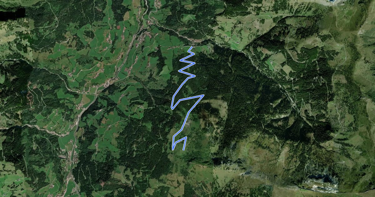 Маршрут Wanderweg 65b на спутниковом снимке