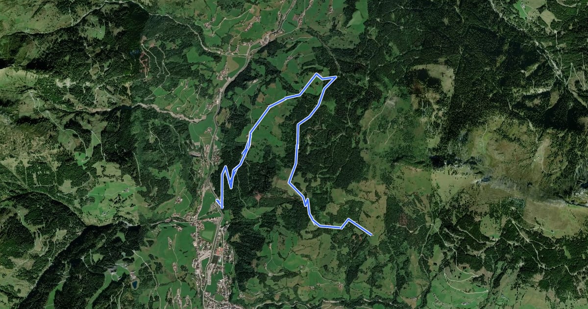 Маршрут Wanderweg 66 на спутниковом снимке