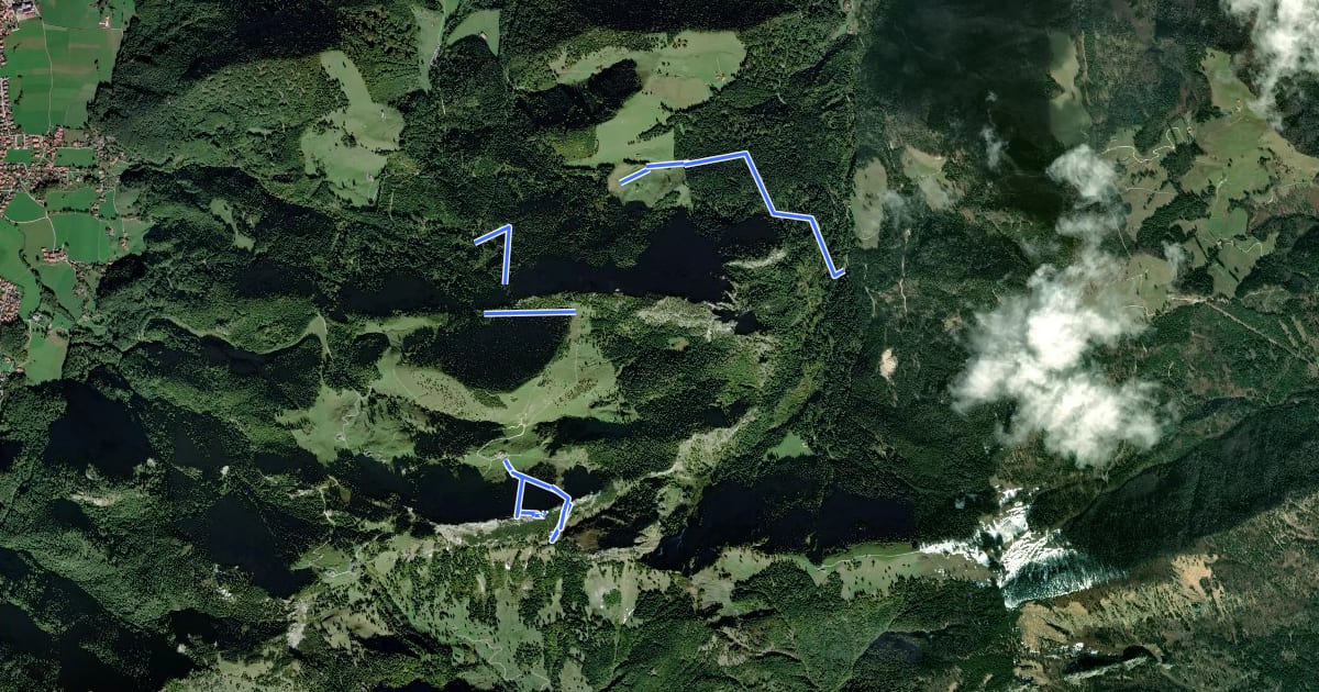 Маршрут Wanderweg 66 на спутниковом снимке