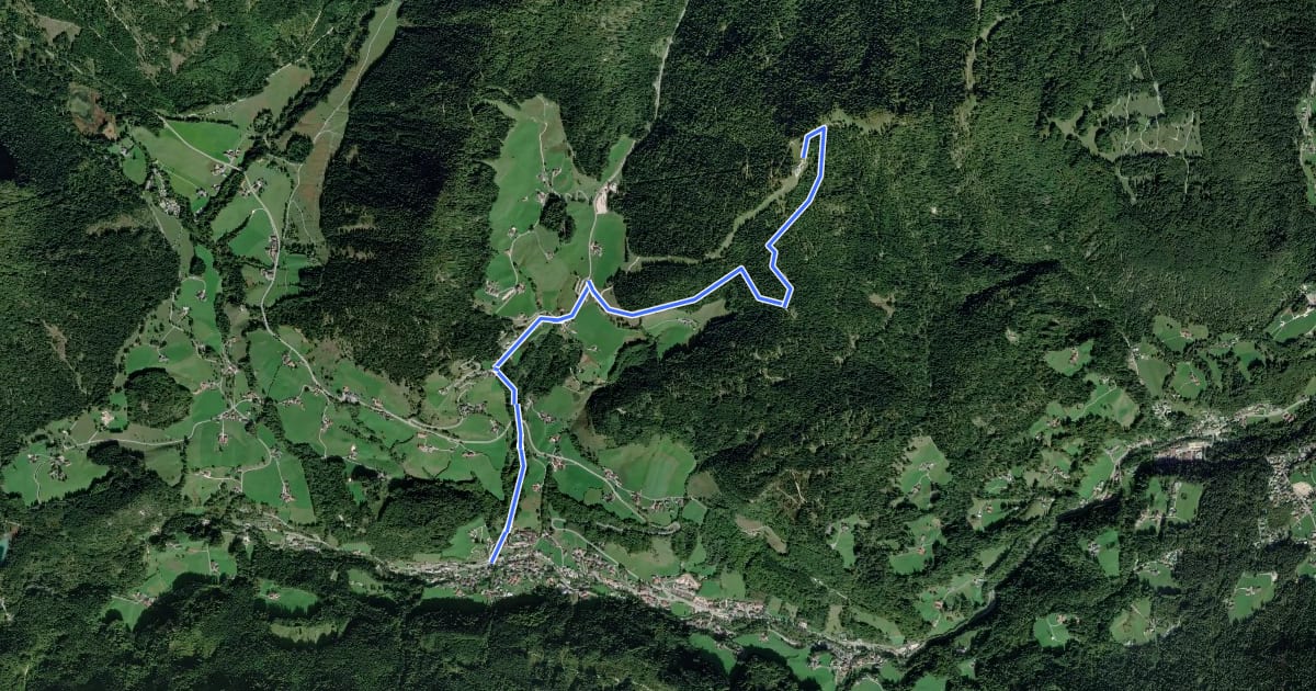 Маршрут Wanderweg 66 на спутниковом снимке