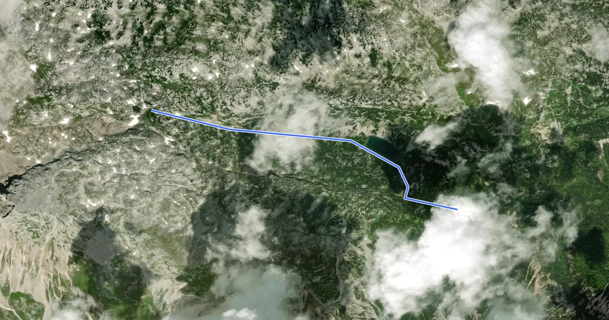 Маршрут Wanderweg 66 на спутниковом снимке