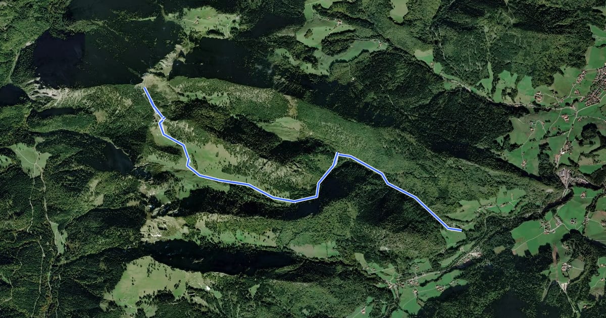 Маршрут Wanderweg 66 - Hochfelln на спутниковом снимке